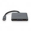 CCGP64670BK01 USB Multi-Port Adapter | USB 3.2 Gen 1 | USB-C™ Male | 2x HDMI™ | 0.10 m | Rond | Vernikkeld | PVC | Zwart | Envelop