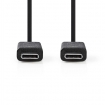 CCGP64750BK10 USB-Kabel | USB 3.2 Gen 2 | USB-C™ Male | USB-C™ Male | 100 W | 8K@30Hz | 10 Gbps | Vernikkeld | 1.00 m | Rond | PVC | Zwart | Envelop
