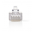 CCGP89306ME RJ45-Connector | Male | Solid UTP CAT6 | Recht | Verguld | 10 Stuks | PVC | Transparant | Polybag