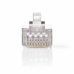 CCGP89307ME RJ45-Connector | Male | Stranded STP CAT6 | Recht | Verguld | 10 Stuks | PVC | Transparant | Polybag