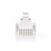 CCGP89330TP RJ45-Connector | RJ45 Pass Through | Solid UTP CAT5 | Recht | Verguld | 10 Stuks | PVC | Transparant | Polybag