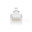 CCGP89331TP RJ45-Connector | RJ45 Pass Through | Stranded UTP CAT5 | Recht | Verguld | 10 Stuks | PVC | Transparant | Polybag