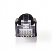 CCGP89350BK RJ45-Connector | Male | Solid UTP CAT5 | Recht | Verguld | 10 Stuks | PVC | Transparant / Zwart | Polybag