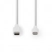 CCGW39650WT10 Lightning Kabel | USB 2.0 | Apple Lightning 8-Pins | USB-C™ Male | 480 Mbps | Vernikkeld | 1.00 m | Rond | PVC | Wit | Doos