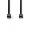 CCGW64750BK10 USB-Kabel | USB 3.2 Gen 2 | USB-C™ Male | USB-C™ Male | 100 W | 10 Gbps | Vernikkeld | 1.00 m | Rond | PVC | Zwart | Doos