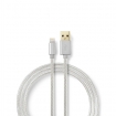 CCTB39300AL20 Lightning Kabel | USB 2.0 | Apple Lightning 8-Pins | USB-A Male | 480 Mbps | Verguld | 2.00 m | Rond | Gevlochten / Nylon | Aluminium | Cover Window Box