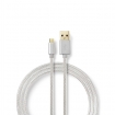 CCTB60500AL20 USB 2.0-Kabel voor Synchroniseren en Opladen | Verguld 2,0 m | USB A Male naar Micro-USB B Male-Kabel | Voor Aansluiten van Smartphones en Mobiele Apparaten