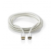 CCTB60650AL30 USB 2.0-Kabel voor Synchroniseren en Opladen | Verguld 3,0 m | USB C™ Male naar USB B Male-Kabel | Voor Aansluiten van Smartphones en Mobiele Apparaten