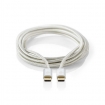 CCTB64700AL20 USB 3.0-Kabel voor Synchroniseren, Opladen en AV-Ondersteuning | Verguld 2,0 m | USB C™ Male naar USB C™ Male | Voor Aansluiten van Smartphones en Mobiele Apparaten