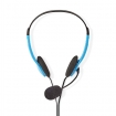 CHST100BU PC-Headset | On-Ear | Stereo | 2x 3.5 mm | Inklapbare Microfoon | Blauw