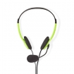 CHST100GN PC-Headset | On-Ear | Stereo | 2x 3.5 mm | Opvouwbare Microfoon | 2.00 m | Groen