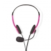 CHST100PK PC-Headset | On-Ear | Stereo | 2x 3.5 mm | Inklapbare Microfoon | Roze