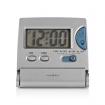 CLDK001SR Digitale Bureau-Wekker | Verlicht LCD-Scherm | 1.7 cm | Achtergrondverlichting | Opvouwbaar | Gebruikt voor: Reizen | Snoozefunctie | Ja | Zilver