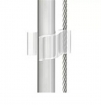 FT29300117 Clip klein voor voedings kabel 5,0-8,0mm aan staaldraad van 1,0-2,0mm transparant