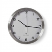 CLWA110RWT Wandklok | Diameter: 300 mm | Aluminium / Kunststof | Radiogestuurde tijd | Wit / Zilver