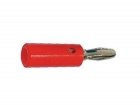 CM2R BANAANPLUG MET SCHROEFAANSLUITING EN DWARSGAT - ROOD