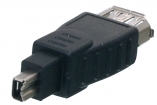 CMP-ADAP13 FireWire400-Adapter FireWire 4-Pins Male - FireWire 6-Pins Female Zwart