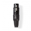 COTP15902BK XLR-Connector | Recht | Female | Vernikkeld | Solderen | Diameter kabelinvoer: 5.0 mm | Metaal | Zwart | 1 Stuks | Polybag