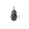 COTP15941BK XLR-Adapter | XLR 3-Pins Female | 6,35 mm Male | Vernikkeld | Recht | Metaal | Zwart | 1 Stuks | Polybag