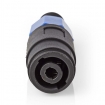 COTP16901BK Speaker-Connector | Recht | Male | Vernikkeld | Soldeer | Diameter kabelinvoer: 8.0 mm | ABS | Zwart | 1 Stuks | Polybag