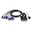 CS22U-AT 2-Poorts USB VGA-kabel KVM-switch met externe poortselectieschakelaar