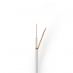 CSBR4005WT1000 Coaxkabel op Haspel | Mini Coax | 75 Ohm | Enkelvoudig Afgeschermd | ECA | 100.0 m | Coax | PVC | Wit | Rol