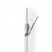CSBR4025WT100 Coaxkabel op Haspel | RG58C/U | 50 Ohm | Dubbel Afgeschermd | ECA | 10.0 m | Coax | PVC | Wit | Rol