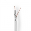 CSBR4050WT100 Coaxkabel op Haspel | 4G / LTE Secure | 75 Ohm | Drievoudig Afgeschermd | ECA | 10.0 m | Coax | PVC | Wit | Rol