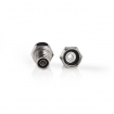 CSBW41913ME F-Connector | Recht | Male | Vernikkeld | 75 Ohm | Krimp | Diameter kabelinvoer: 5.5 mm | Koper | Zilver | 2 Stuks | Window Box