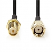 CSGP02210BK50 Antennekabel | RP-SMA Male | RP-SMA Female | Verguld | 50 Ohm | Enkelvoudig Afgeschermd | 5.00 m | Rond | PVC | Zwart | Envelop