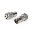 CSGP40922ME IEC (Coax) Connector | Recht | Female | Vernikkeld | 75 Ohm | Schroef | Diameter kabelinvoer: 7.0 mm | Metaal | Zilver | 2 Stuks | Envelop