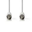 CSGP41000WT30 Satelliet- en Antennekabel | F-Male | F-Male | Vernikkeld | 75 Ohm | Dubbel Afgeschermd | 3.00 m | Rond | PVC | Wit | Envelop
