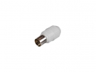 CV004HN TV-PLUG VROUWELIJK 9.5mm/2.3mm - PLASTIEK - WIT