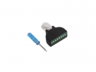 CV044 8P8C (RJ45)  NAAR SCHROEFKLEM ADAPTER