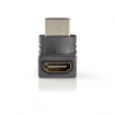 CVBW34902AT HDMI™-Adapter | HDMI™ Connector | HDMI™ Female | Verguld | 270° Gehoekt | ABS | Antraciet | 1 Stuks | Window Box
