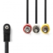 CVGB22400BK10 Audio-Videokabel | 3,5 mm Male | 3x RCA Male | Vernikkeld | 1.00 m | Rond | PVC | Zwart
