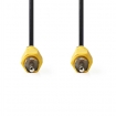 CVGP24100BK20 Composiet Videokabel | RCA Male | RCA Male | Vernikkeld | 480p | 2.00 m | Rond | PVC | Zwart | Envelop
