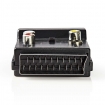 CVGP31903BK Schakelbare SCART-Adapter | SCART Male - SCART Female + S-Video Female + 3x RCA Female | Zwart