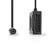 CVGP31930BK02 SCART-Adapter | SCART Male - SCART Female - SCART Female | 0,2 m | Zwart