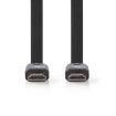 CVGP34100BK100 High Speed ​​HDMI™-Kabel met Ethernet | HDMI™ Connector | HDMI™ Connector | 4K@30Hz | 10.2 Gbps | 10.0 m | Plat | PVC | Zwart | Envelop