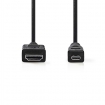 CVGP34700BK20 High Speed ​​HDMI™-Kabel met Ethernet | HDMI™ Connector | HDMI™ Micro-Connector | 4K@30Hz | 10.2 Gbps | 2.00 m | Rond | PVC | Zwart | Envelop