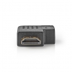 CVGP34904BK HDMI™-Adapter | HDMI™ Connector | HDMI™ Female | Verguld | Rechts Gehoekt | ABS | Zwart | 1 Stuks | Polybag