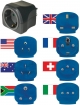 EA2475100020 Wereld reisstekkerset geaard, 10 A