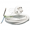 EC025510 Wit netsnoer met aangegoten stekker 3 meter VMVL 3x1,5mm²