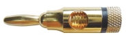 ENF266VB BANAANSTEKKER 4MM VERGULD ZWART