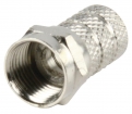 FC-013 F-Connector 8.0 mm Male Metaal Zilver