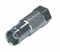 FC-023 Coax-Adapter F F-Male - BNC Female Zilver