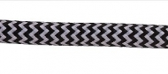 FT71010400 Stofkabel met zigzag patroon 2x0.75mm² mat wit-zwart