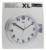 HE-CLOCK-86 Dubbelzijdige Stationsklok 38 cm Analoog Zilver / Wit