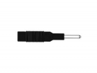 HM12T00 INJECTION-MOULDED ADAPTER PLUG 2mm TO 4mm / BLACK (MZS 2)